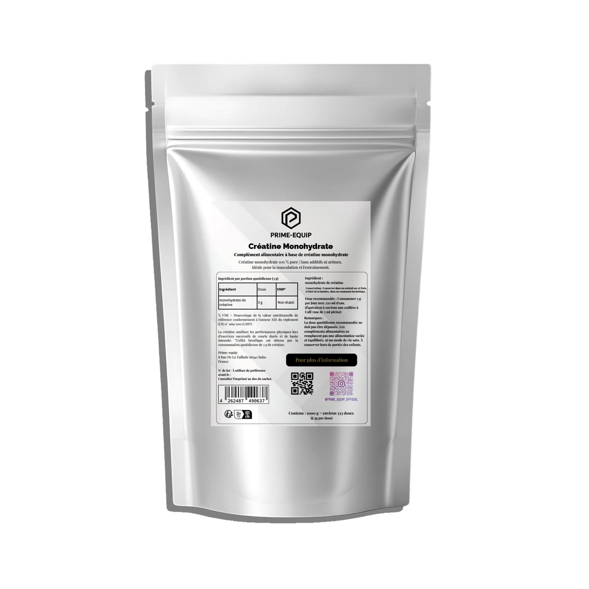 Monohydrate de créatine - 1000 g